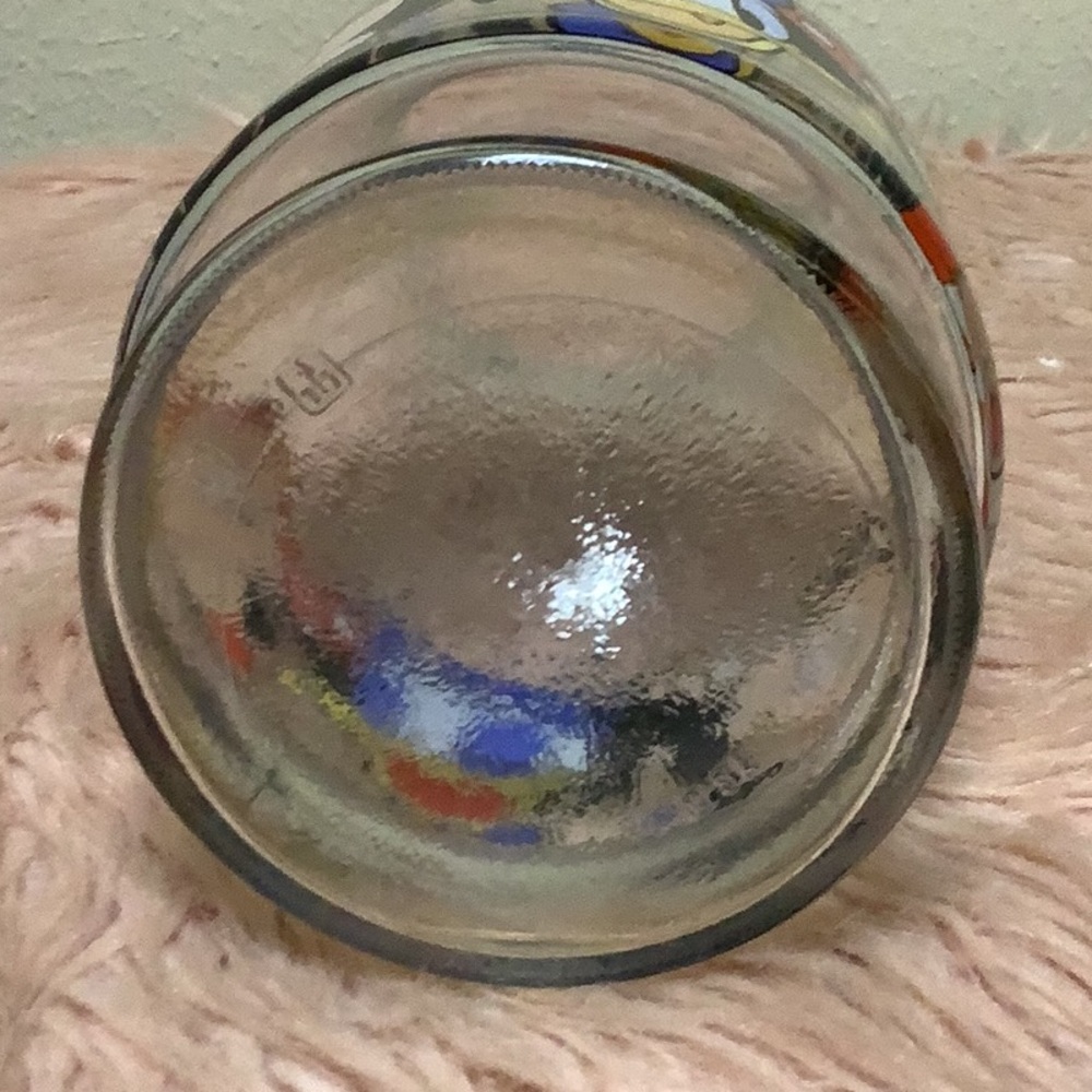 Vintage Mickey Minnie Mouse Donald Disney Glass Juice Carafe Jar Anchor Hocking - Picture 6 of 7